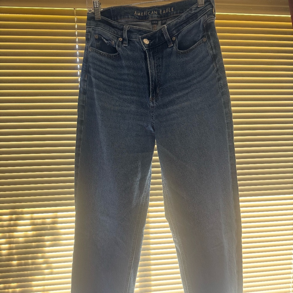 American Eagle Outfitters Strigid Super High Rise Baggy Straight Jean